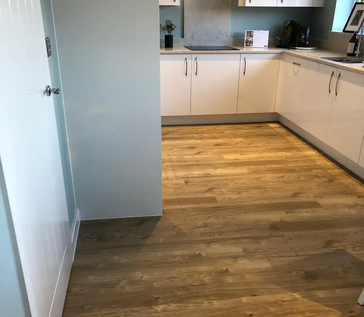 Laminate flooring in kitchen